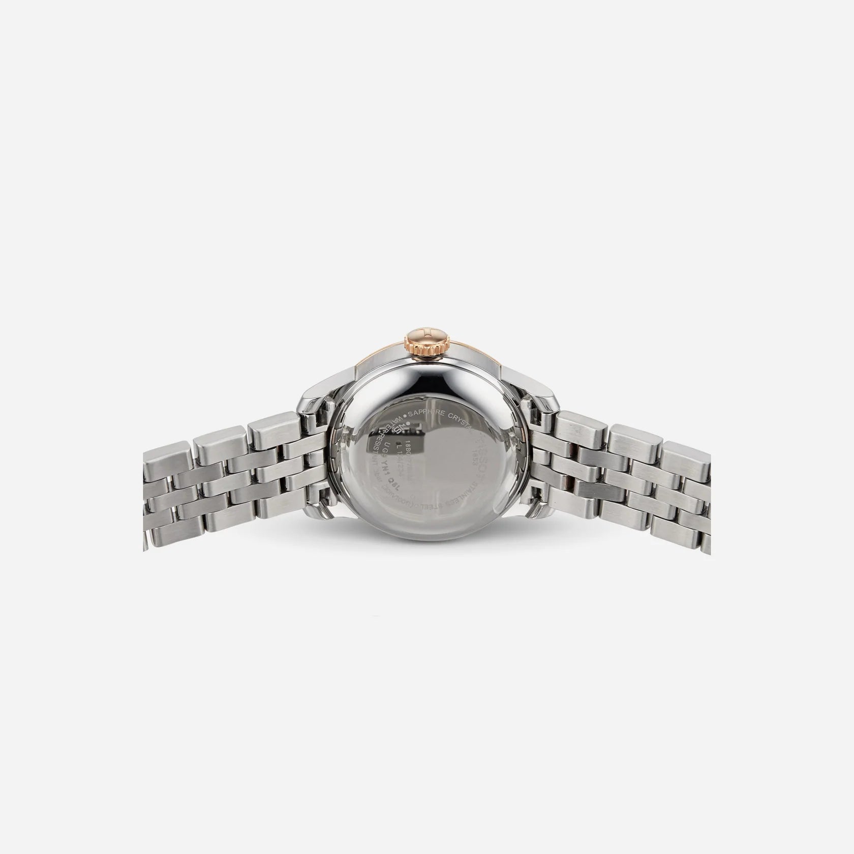 Tissot Le Locle Automatic Small lady 25.30mm Silver Dial Grey/Rose Gold PVD Stainless Steel Watch