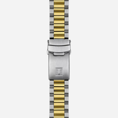 Tissot PR516 Chronograph Black Dial 40mm Grey and Yellow Gold PVD Bracelet Quartz Watch