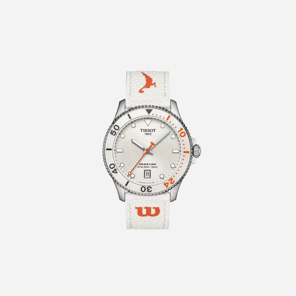 Tissot Seastar 1000 Wilson WNBA White Dial Orange Strap 40mm
