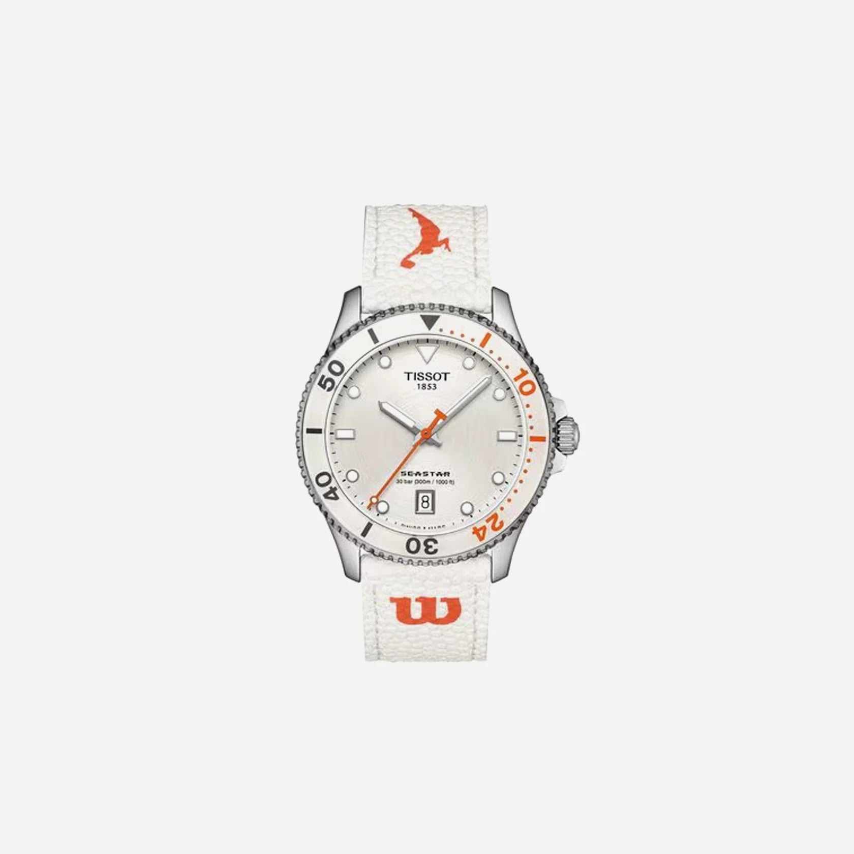 Tissot Seastar 1000 Wilson WNBA White Dial Orange Strap 40mm