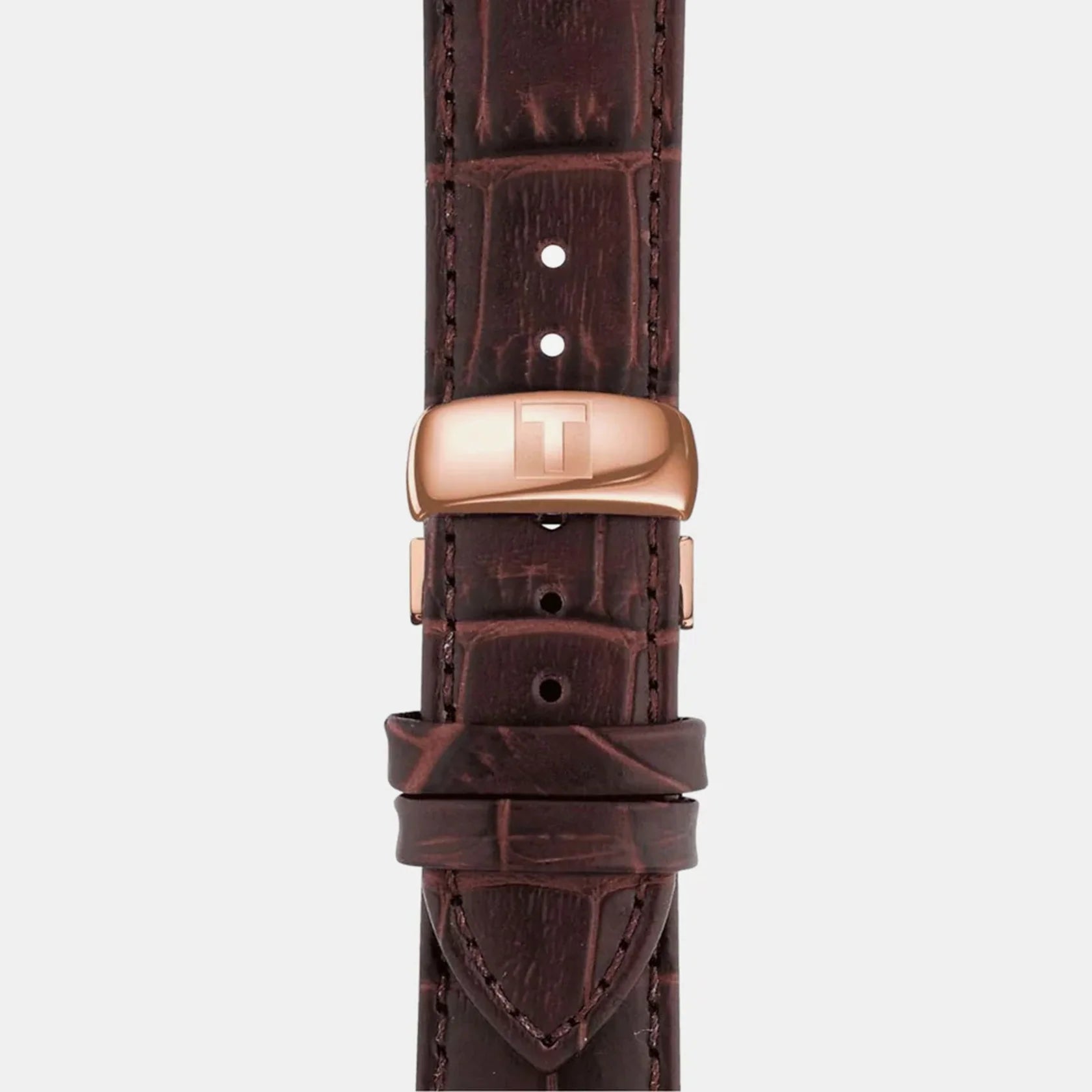 Tissot Tradition White Dial Rose Gold PVD Case 42mm