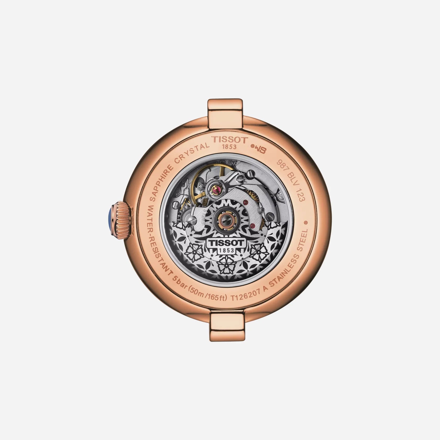 Tissot Bellissima Automatic White Rose Gold Dial 29mm Leather Strap Swiss Automatic