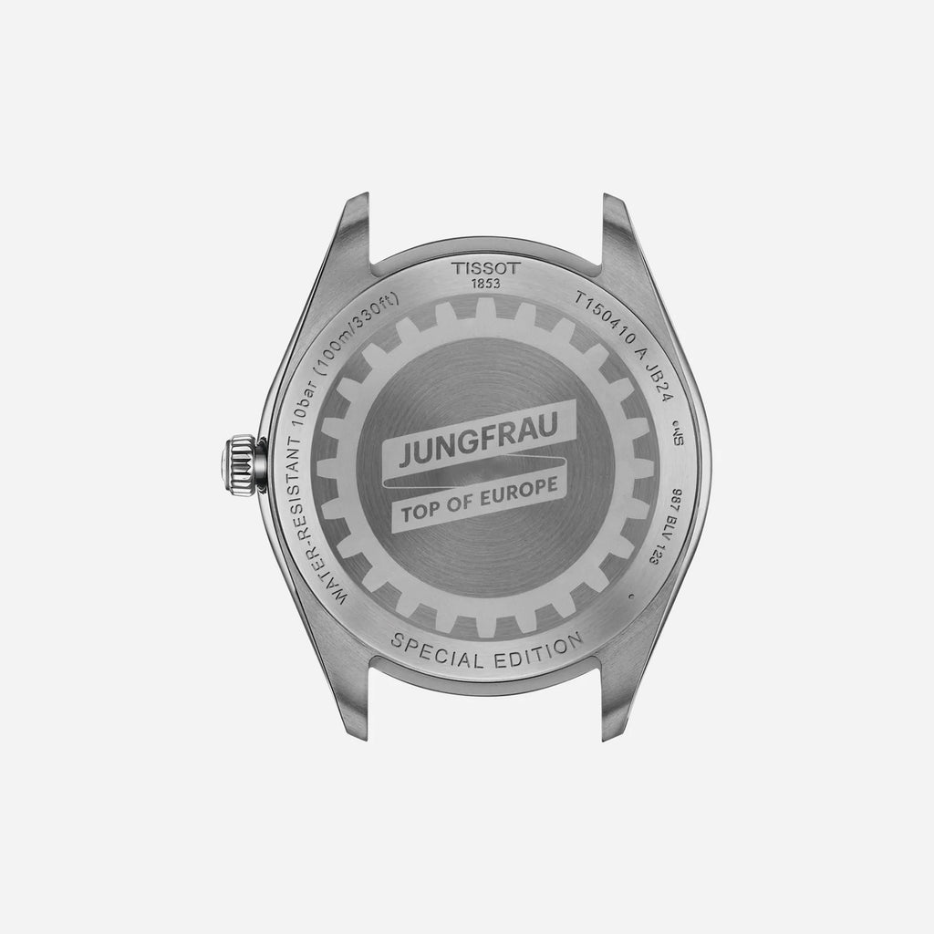 Tissot PR 100 Jungfraubahn Quartz Blue Dial 40mm Grey Stainless Steel Bracelet Watch