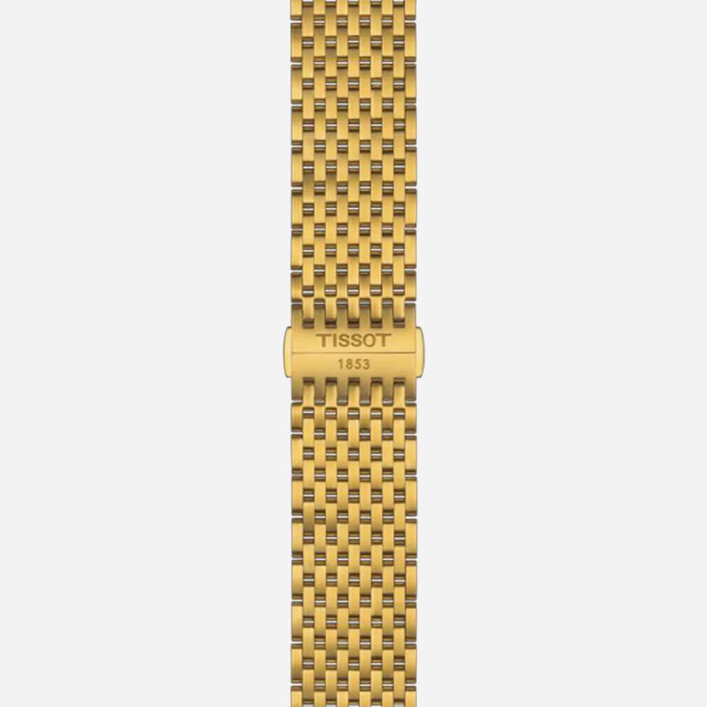 Tissot Everytime Green Dial 40mm Yellow Gold PVD Stainless Steel Bracelet Quartz Watch