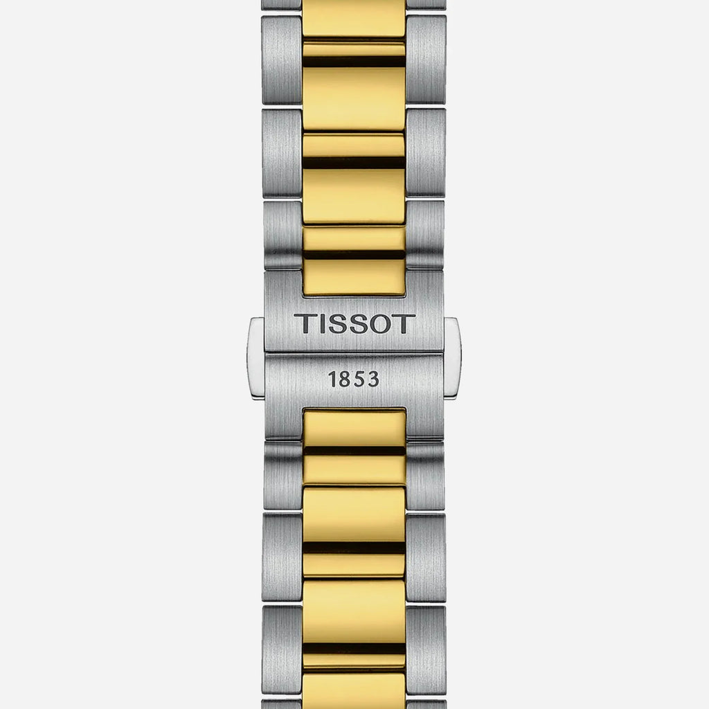 Tissot PR 100 Chronograph Silver Dial Grey & Yellow Gold PVD Stainless Steel Quartz Watch