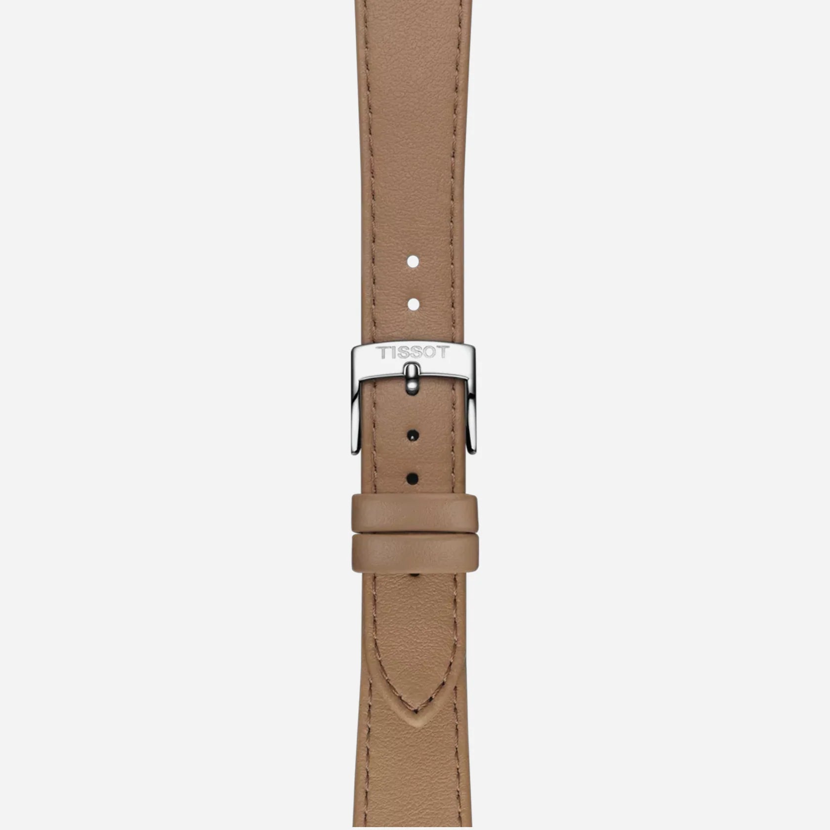 Tissot Stylist Silver 32mm Dial Light Brown Leather Strap Watch