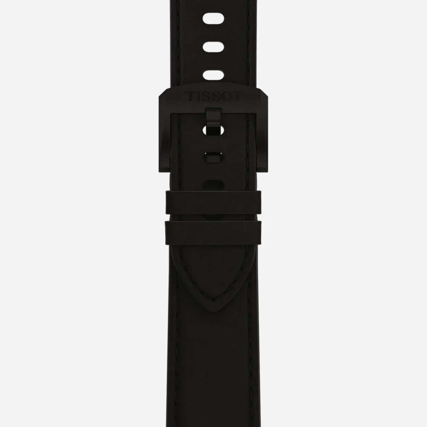 Tissot PRC 100 Solar Quartz Black Dial Black Leather Strap Watch 39mm