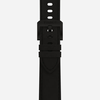 Tissot PRC 100 Solar Quartz Black Dial Black Leather Strap Watch 39mm
