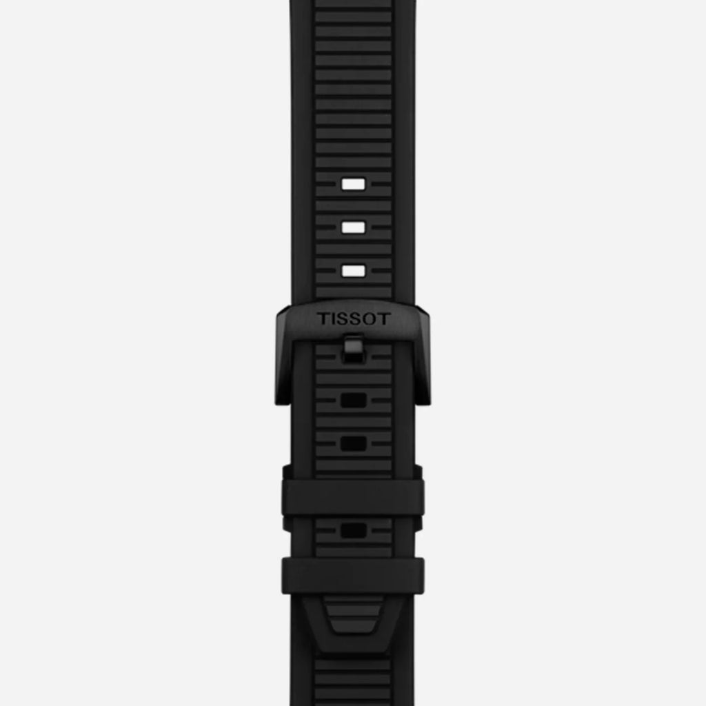 Tissot T-Race Powermatic 80 Automatic 41mm - Black PVD Case, Black Dial with Red Accents, Black Rubber Strap