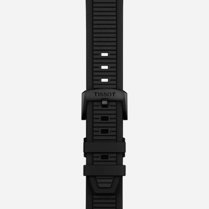 Tissot T-Race Powermatic 80 Automatic 41mm - Black PVD Case, Black Dial with Red Accents, Black Rubber Strap