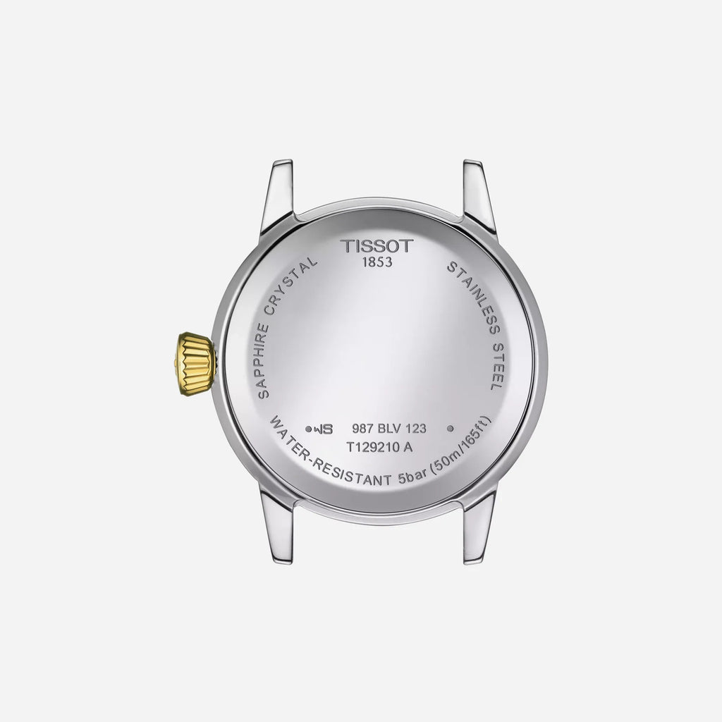 Tissot Classic Dream Lady Silver Dial 28mm Two-Tone Stainless Steel Quartz Watch.