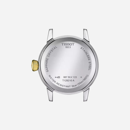 Tissot Classic Dream Lady Silver Dial 28mm Two-Tone Stainless Steel Quartz Watch.