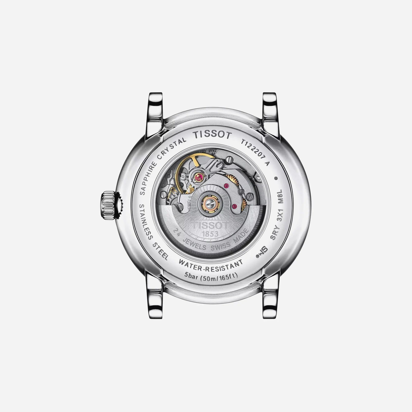 Tissot Carson Premium Automatic Lady Silver Dial Black Leather Strap 30mm