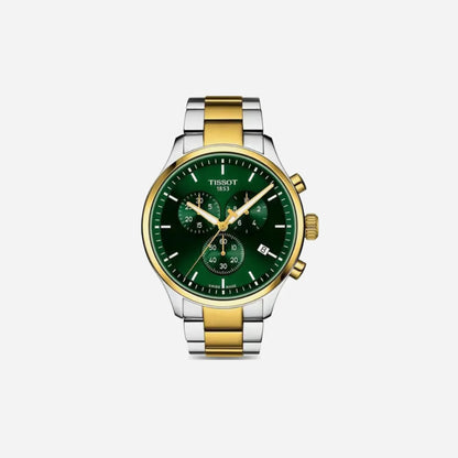 Tissot Chrono XL Classic Green Dial Silver & Gold-Tone 45mm