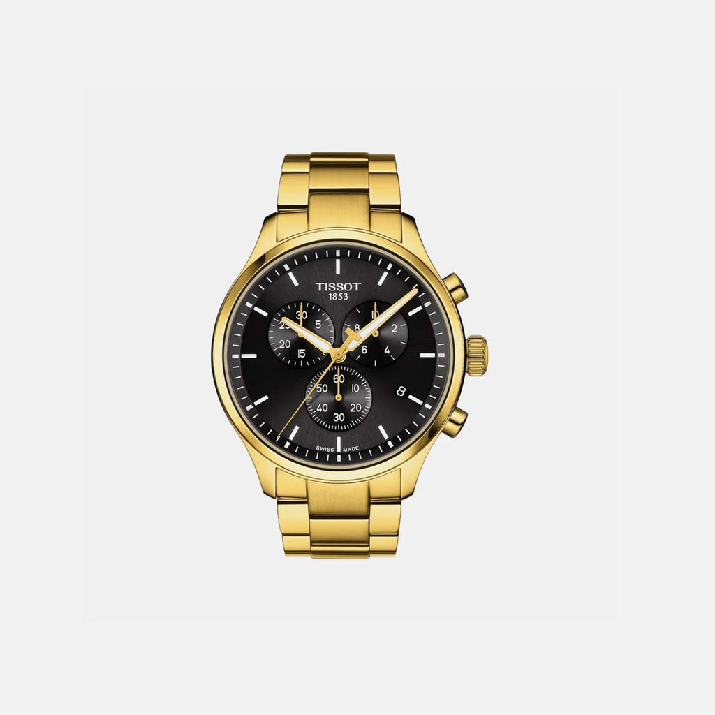 Tissot Chrono XL Classic Black Dial Yellow Gold-Tone 45mm