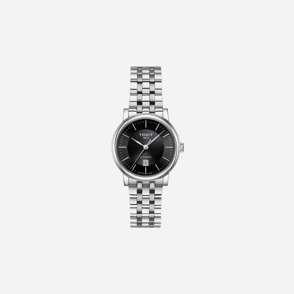 Tissot Carson Premium Automatic Lady Black Dial Stainless Steel Bracelet 30mm