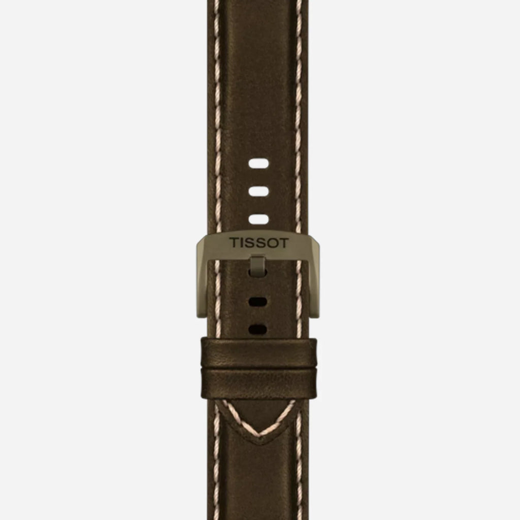 Tissot Chrono XL Khaki Dial Khaki Leather Strap 45mm