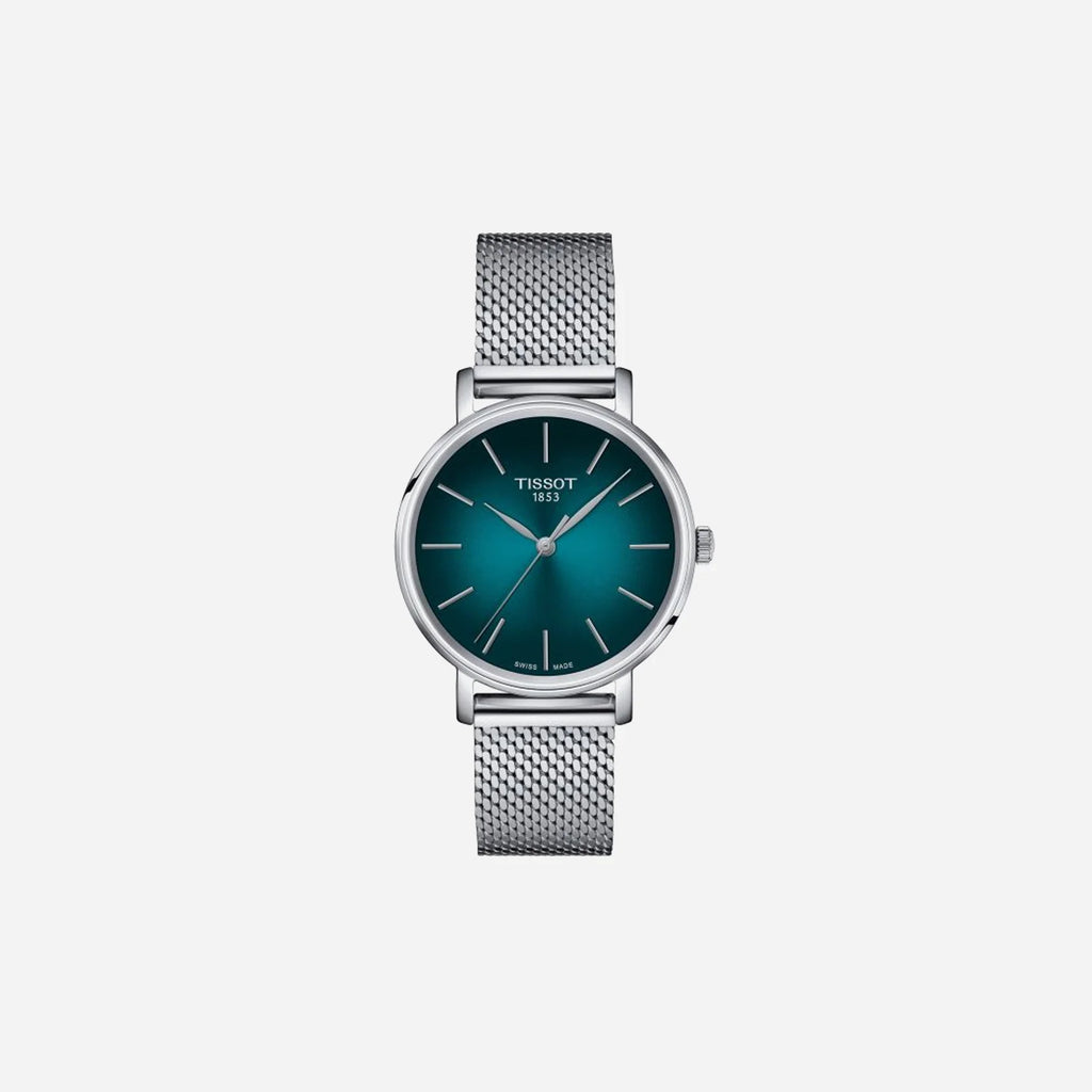Tissot Everytime Graded Green-Black Dial 34mm Stainless Steel Quartz Watch