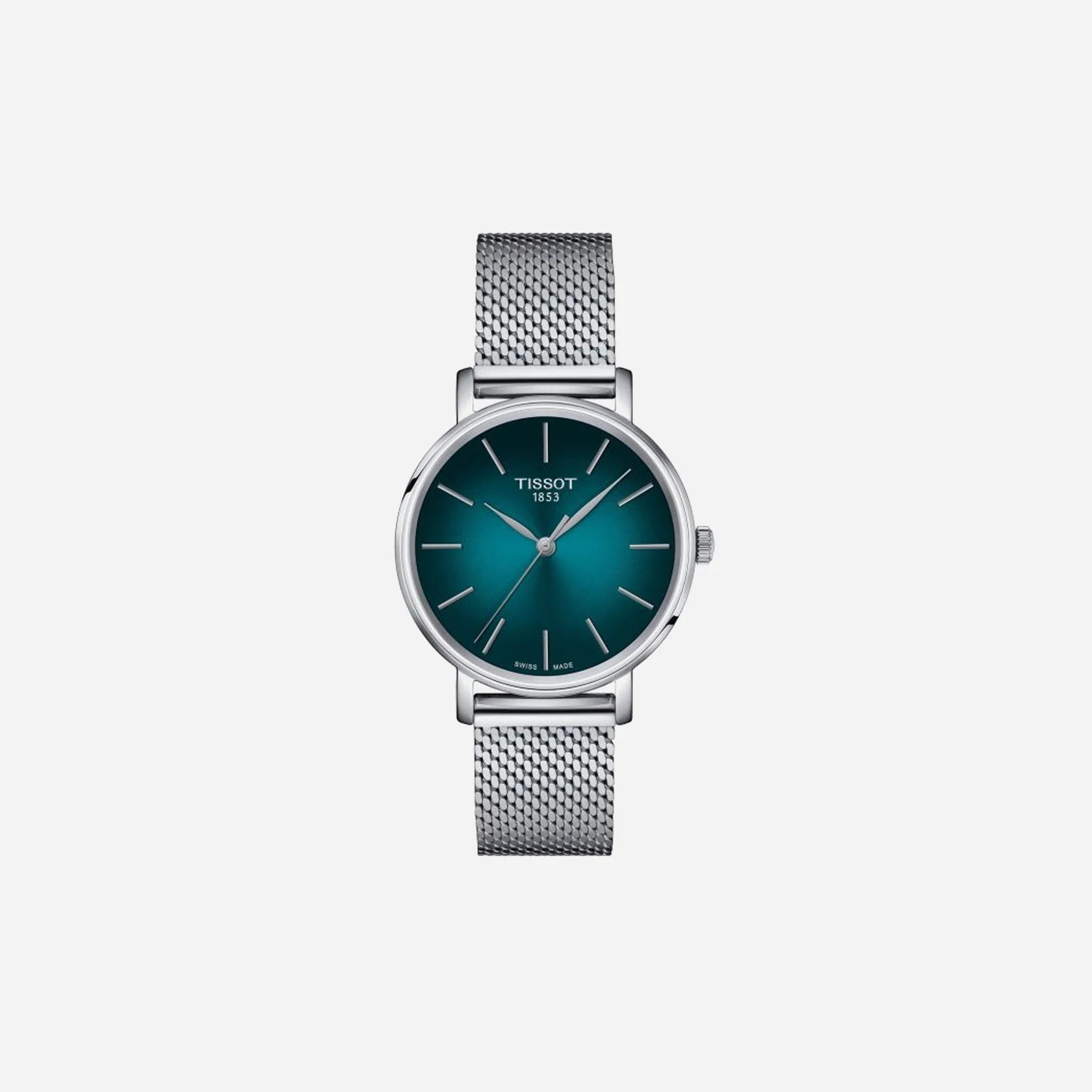 Tissot Everytime Graded Green-Black Dial 34mm Stainless Steel Quartz Watch