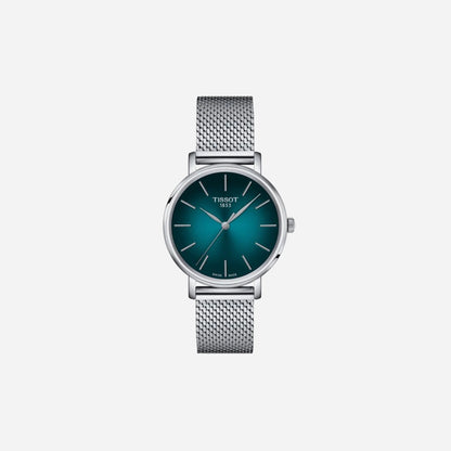 Tissot Everytime Graded Green-Black Dial 34mm Stainless Steel Quartz Watch