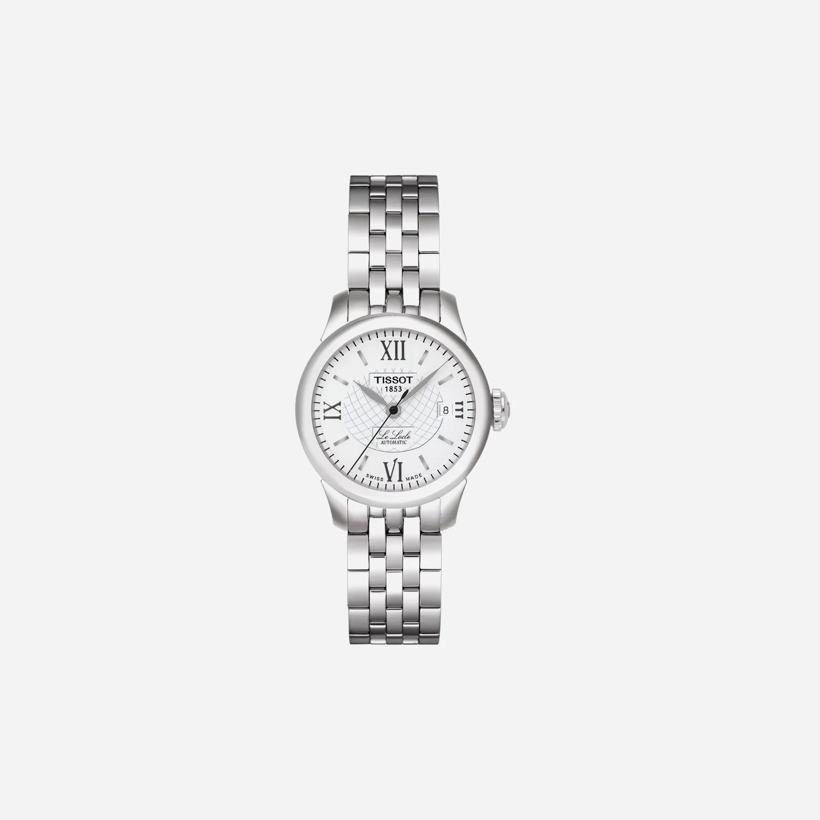 Tissot Le Locle Automatic Small Lady 25.30mm Silver Dial Grey Stainless Steel Watch
