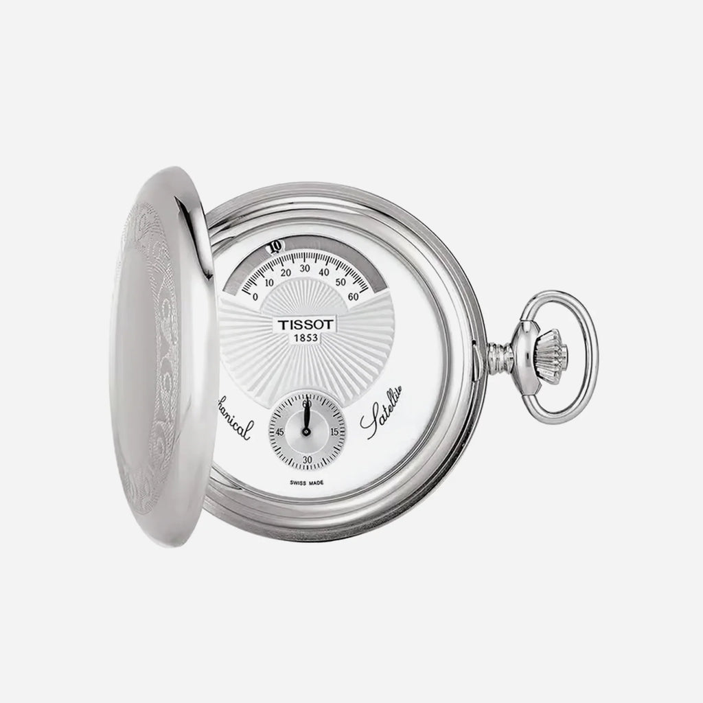 Tissot T-Pocket 52.5mm Silver Dial Stainless Steel Classic Pocket Watch