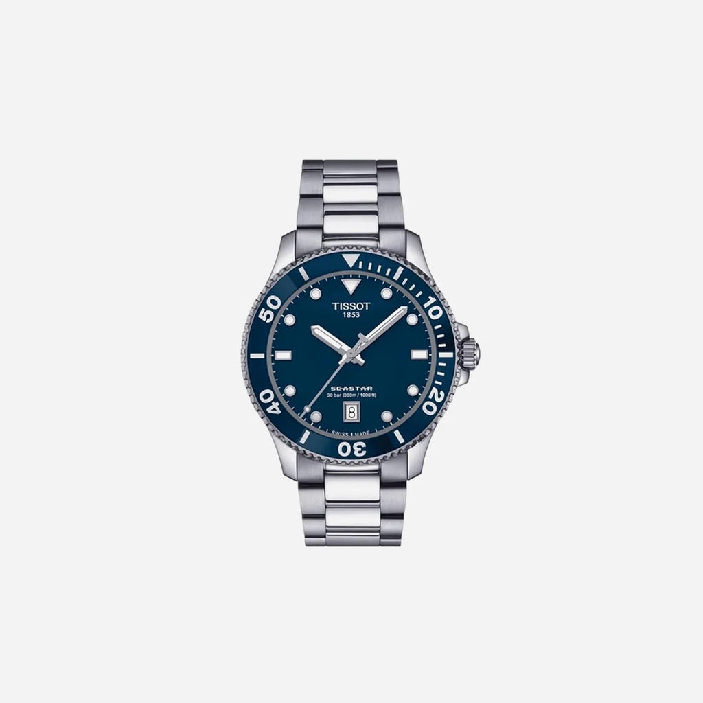 Tissot Seastar 1000 Blue Dial Grey Stainless Steel Bracelet 40mm