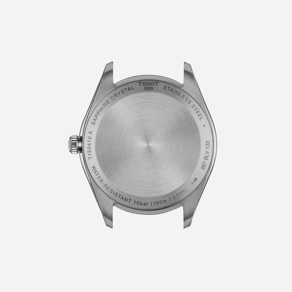 Tissot PR 100 Quartz Silver Dial 40mm Brown Leather Strap Watch