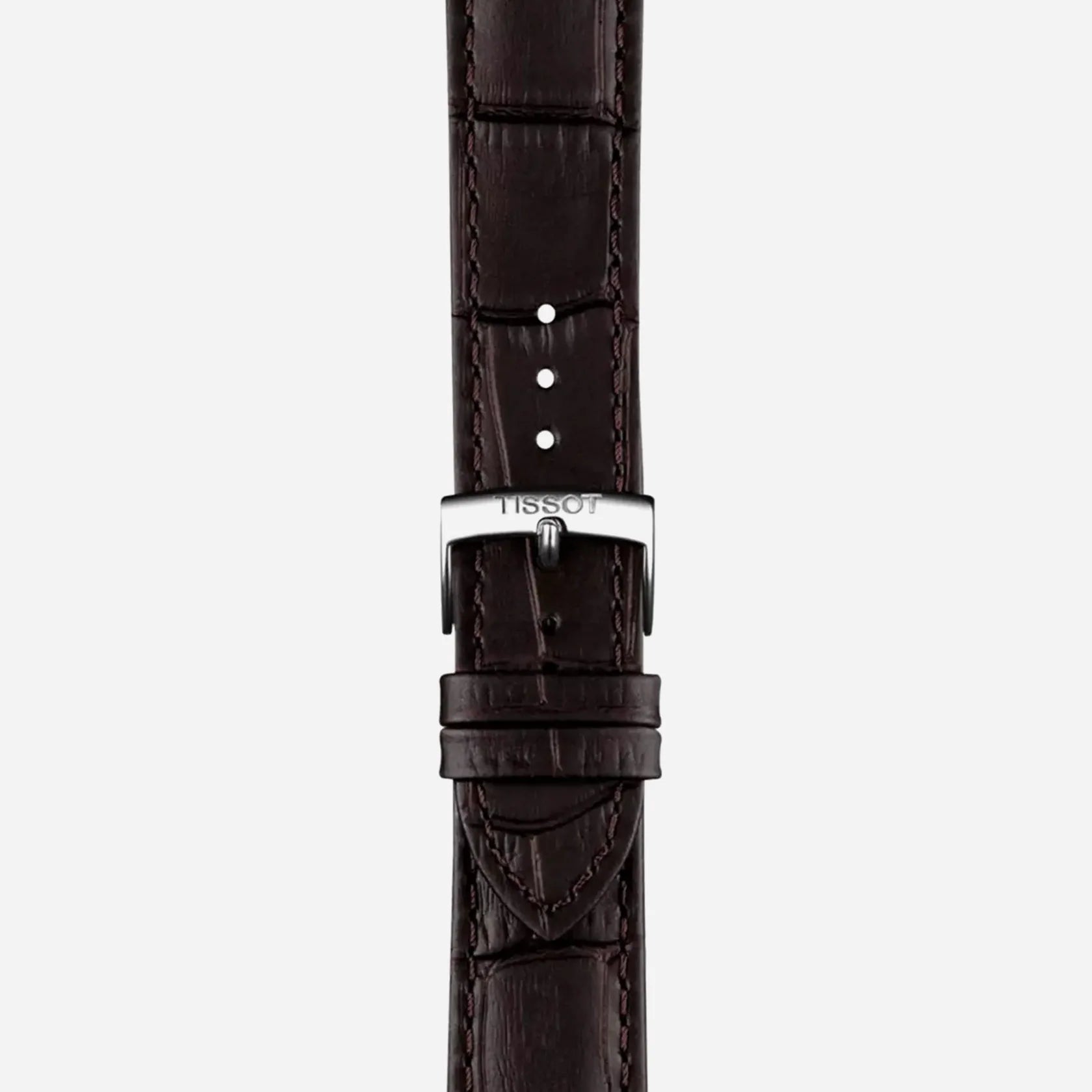 Tissot PR 100 Quartz Silver Dial 40mm Brown Leather Strap Watch