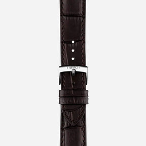 Tissot PR 100 Quartz Silver Dial 40mm Brown Leather Strap Watch