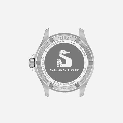 Tissot Seastar 1000 Quartz GMT Black Dial Stainless Steel Bracelet 40mm