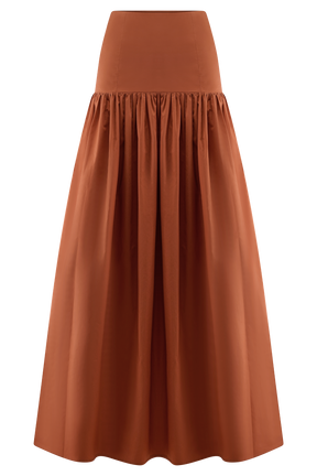 Autumn Maxi Skirt - Burnt Orange