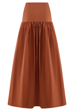 Autumn Maxi Skirt - Burnt Orange