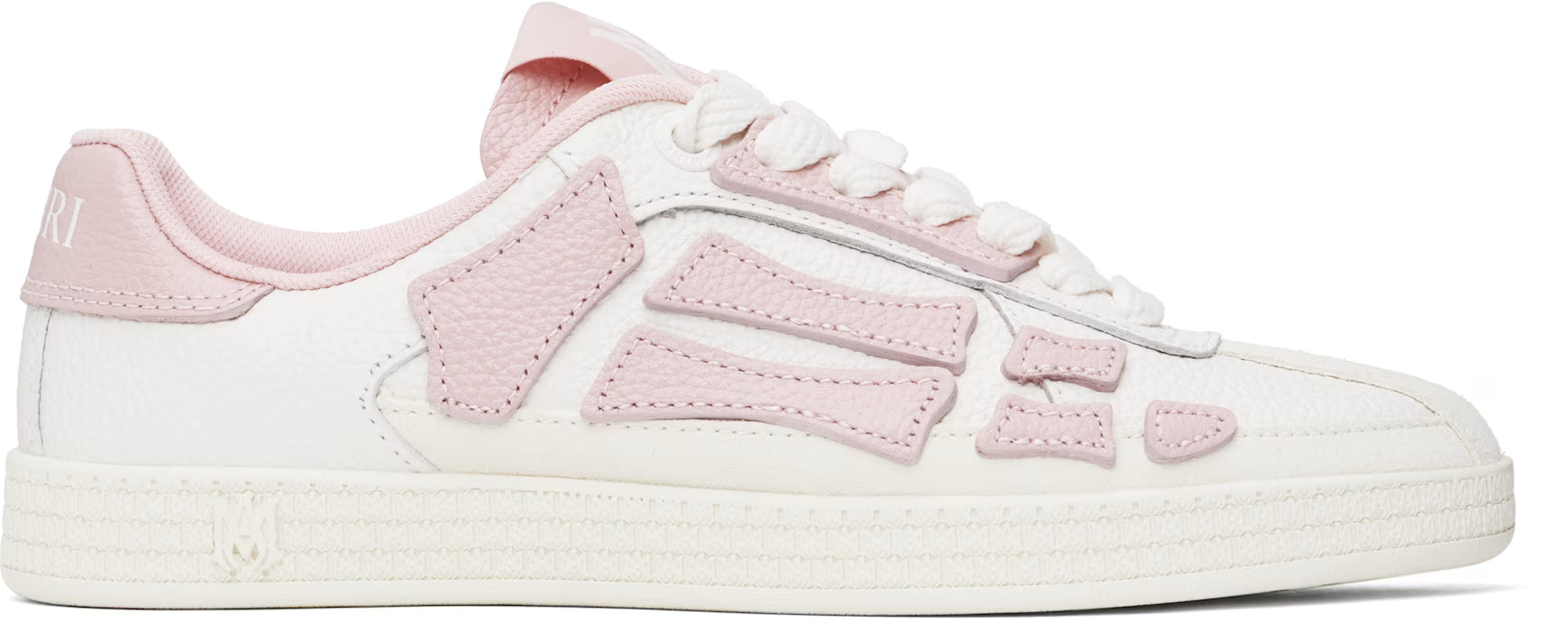Amiri Women White & Pink Pacific Bones Sneakers
