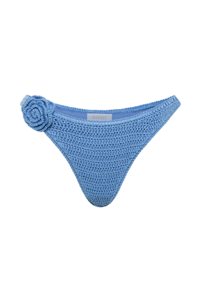 Valencia Rose Crochet Bikini Bottom - Cornflower Blue