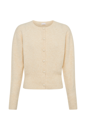 Genevieve Oversized Knit Cardigan - Cream Marle