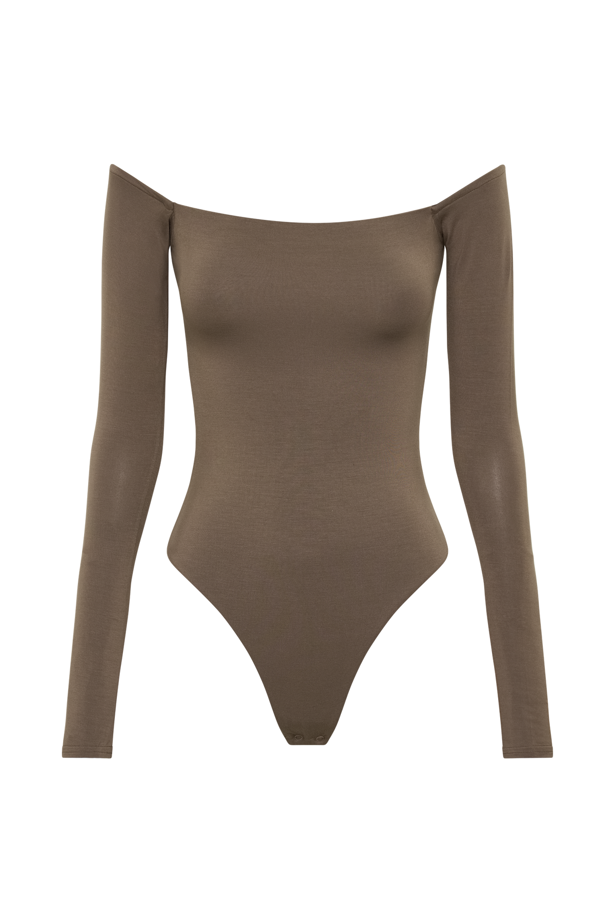 Peta Off Shoulder Modal Long Sleeve Bodysuit - Coco