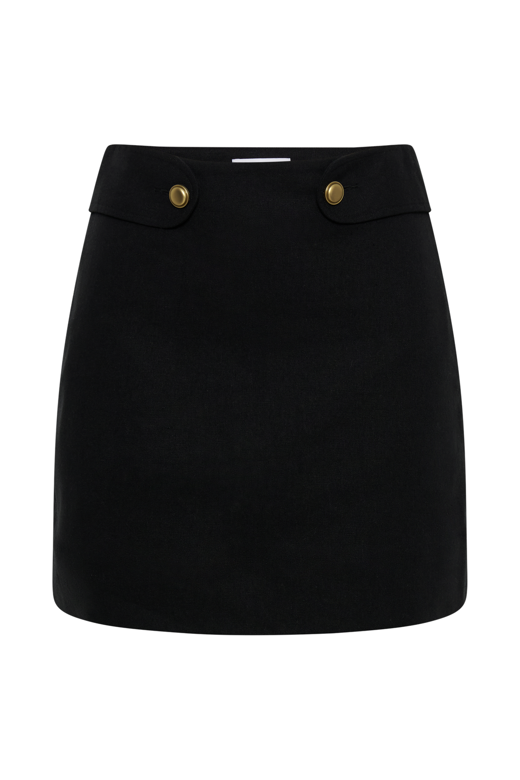 Marquette Linen Mini Skirt - Black
