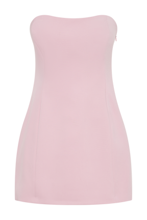 Neeka Strapless Bow Back Mini Dress - Pink