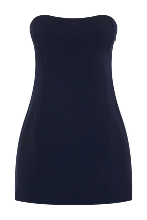 Neeka Strapless Bow Back Mini Dress - Navy