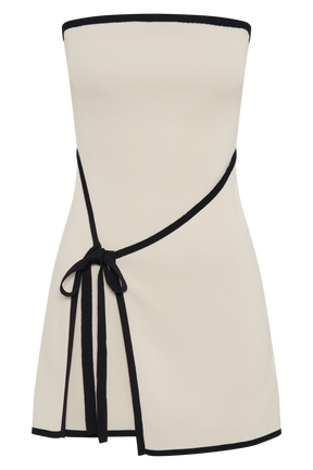 Rian Strapless Knit Mini Dress - Cream