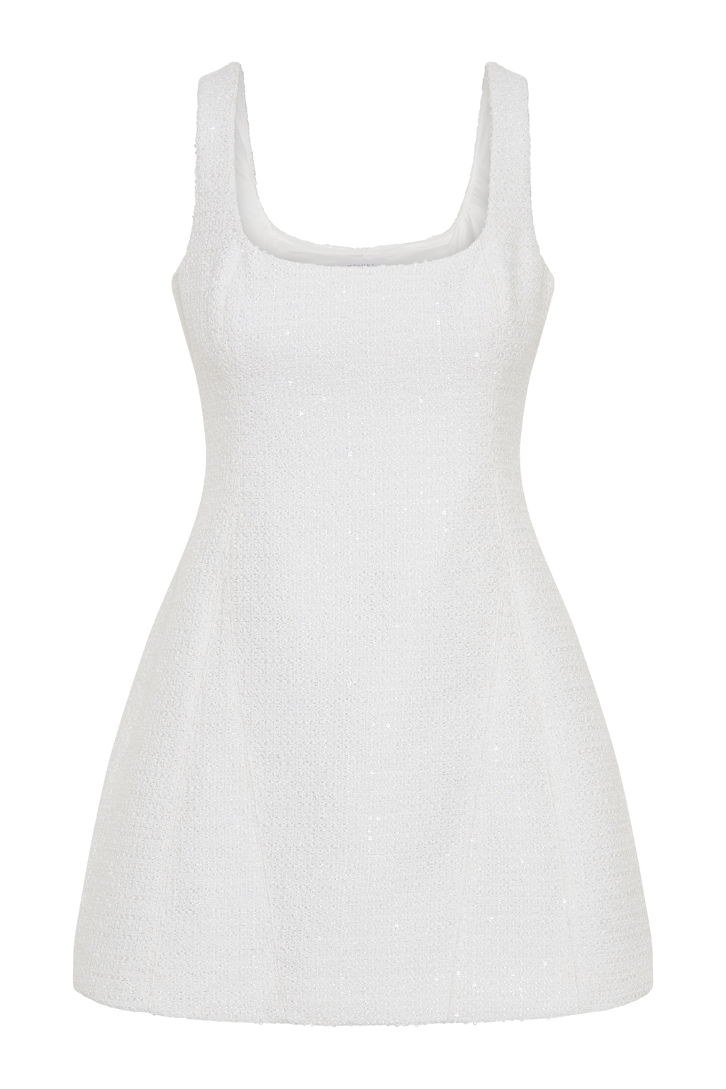 Beth Tweed Mini Dress - White