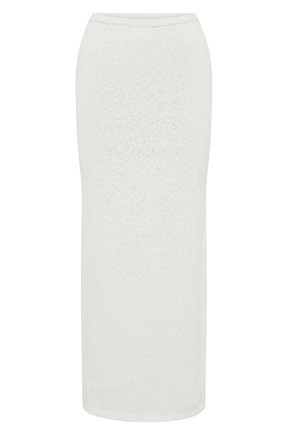 Moira Boucle Maxi Skirt - White