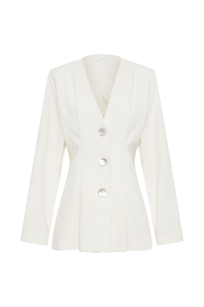 Kendall Balloon Sleeve Jacket - Ivory