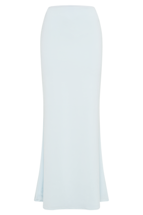 Bruna Slinky Fishtail Maxi Skirt - Sky Blue