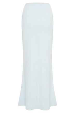Bruna Slinky Fishtail Maxi Skirt - Sky Blue