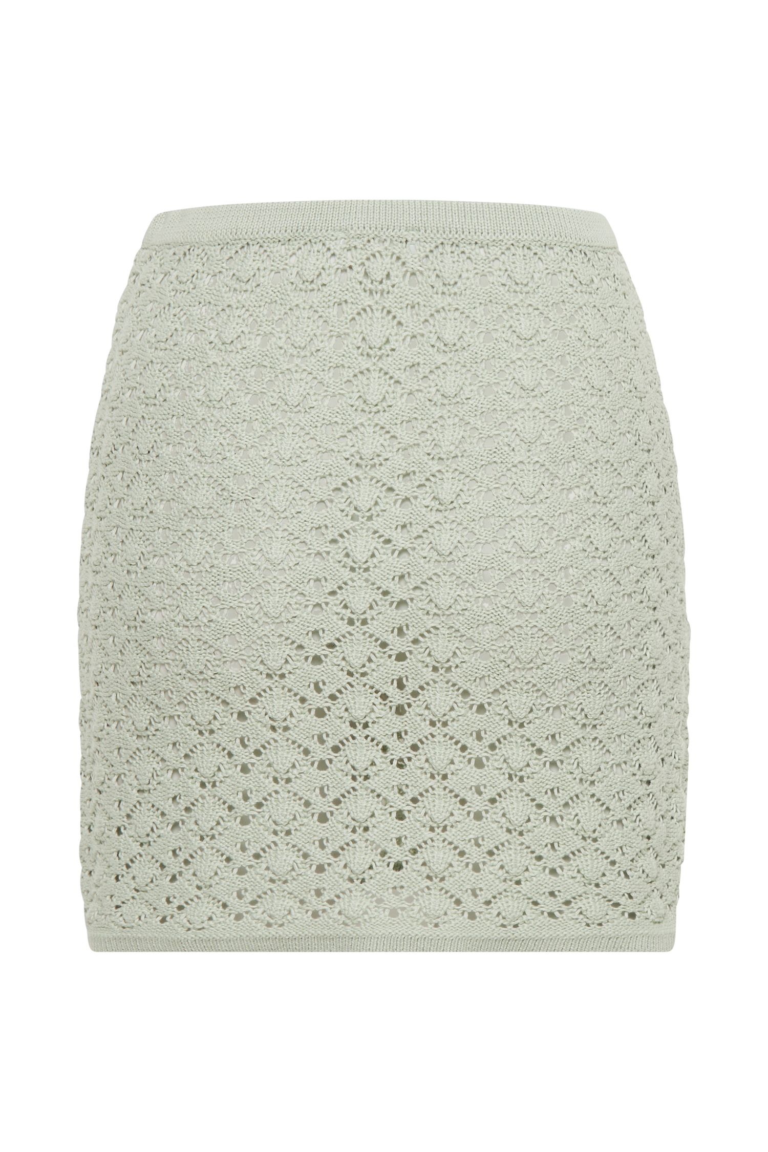Murphy A-Line Knit Mini Skirt - Pastel Green
