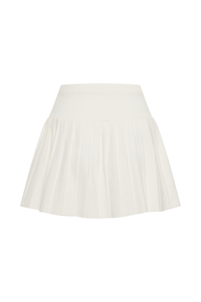 Beverly Knit Pleated Mini Skirt - Ivory