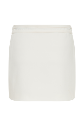Letitia Suiting Mini Skirt With Buckle - Ivory
