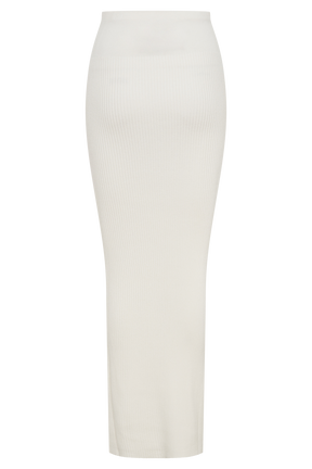 Mathilde Ribbed Knit Maxi Skirt - Ivory